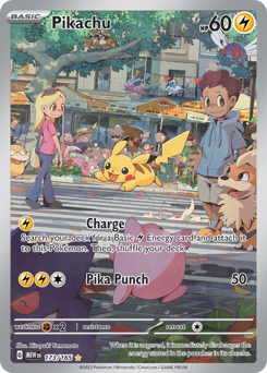 Pikachu Illustration Rare 173 sur 165, exemplaire de démonstration