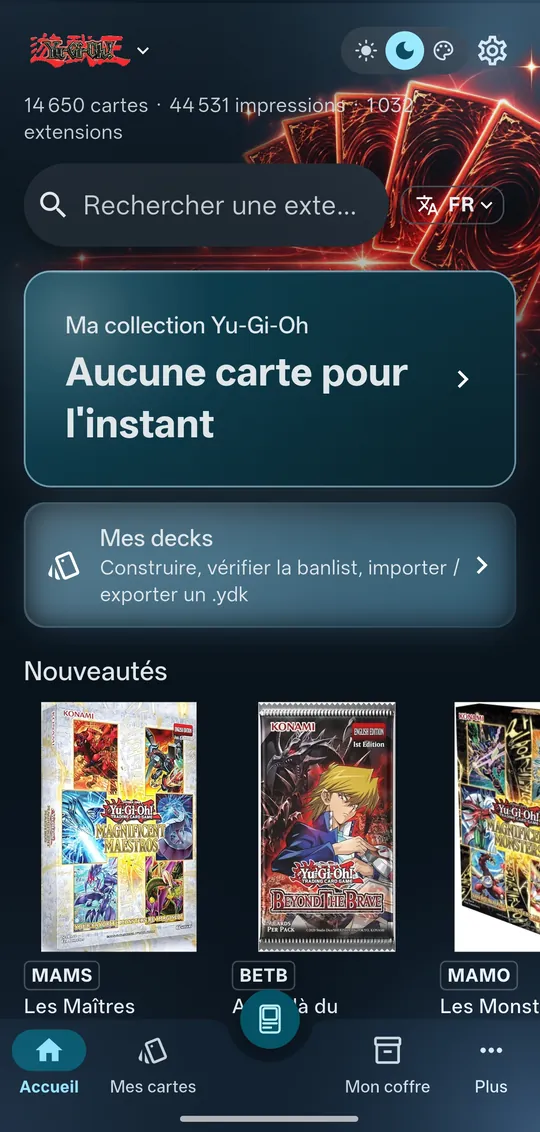 Accueil Yu-Gi-Oh! : collection, decks et dernières extensions